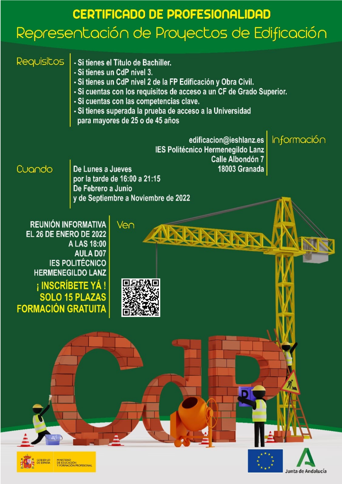 CdP Representación de Proyectos de Edificación - Cartel