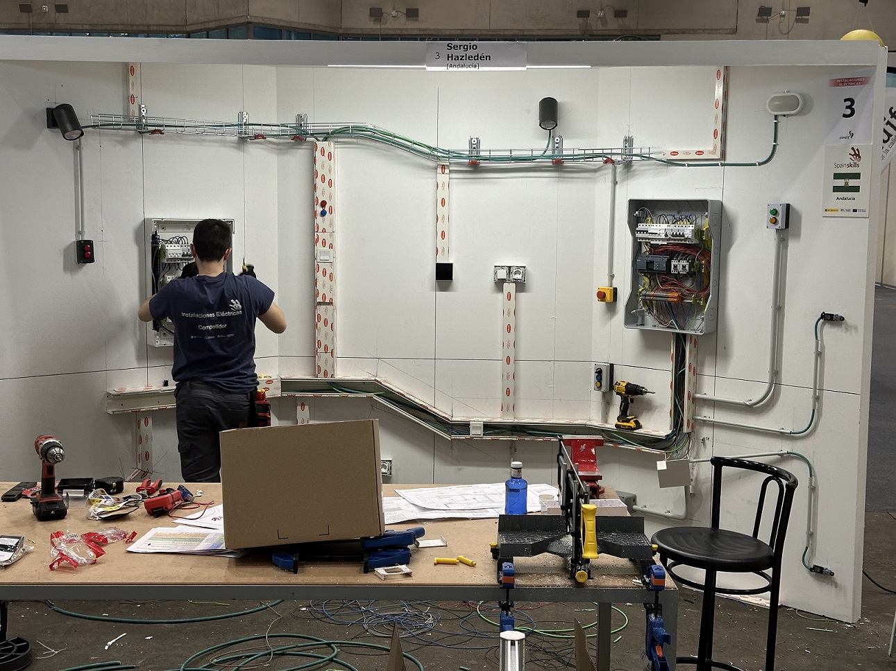 Sergio durante la prueba, en el día 3